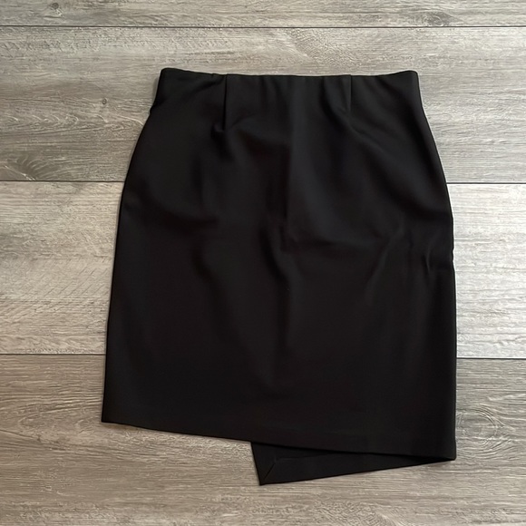 1.State, Asymmetrical Black Pencil Skirt,‎ Size 2 - Picture 3 of 4